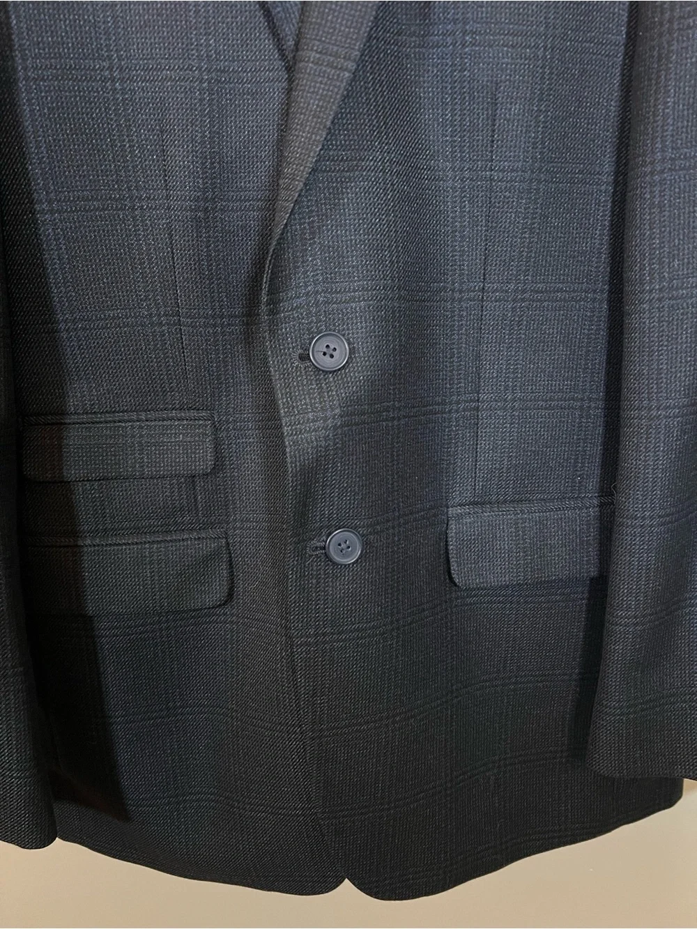 Van Heusen Studio Mens Plaid Blazer Sport Coat Elbow Patch Paisley Lined